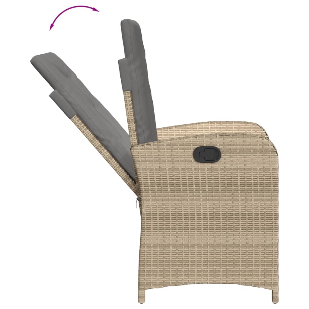 5-delige Tuinset met kussens poly rattan gemengd beige is nu te koop bij PeponiXL, paradijselijk wonen!