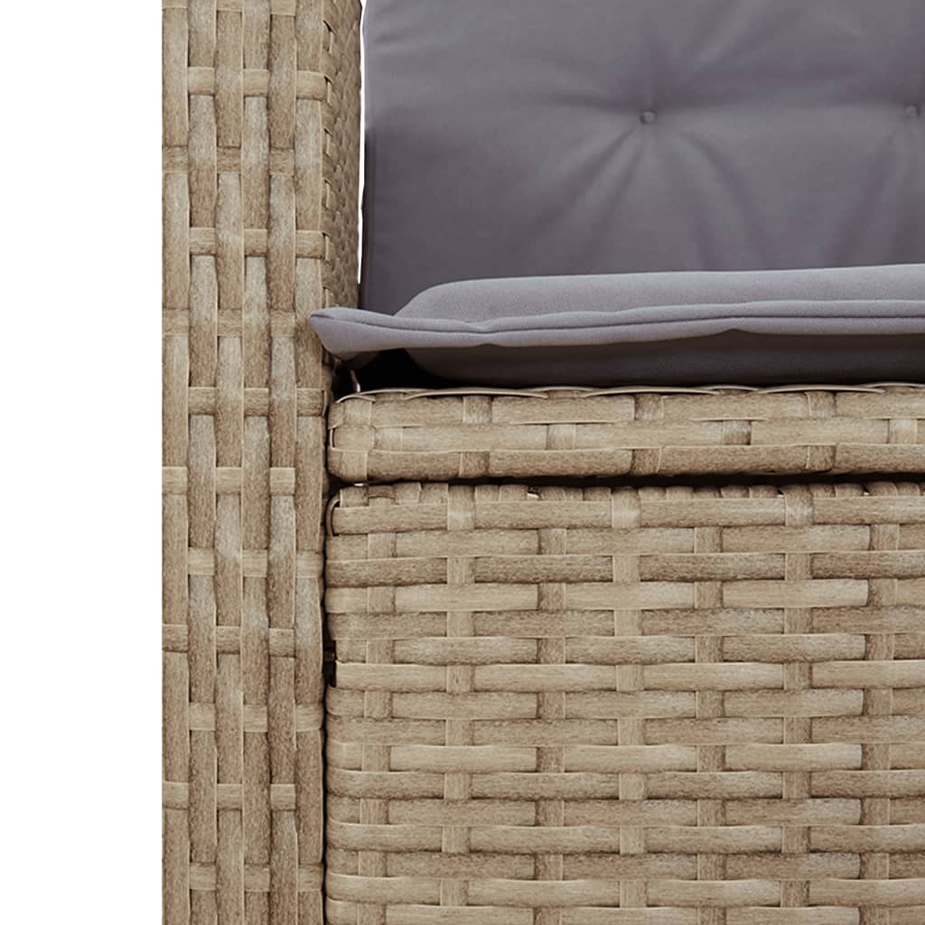 3-delige Tuinset met kussens poly rattan gemengd beige is nu te koop bij PeponiXL, paradijselijk wonen!