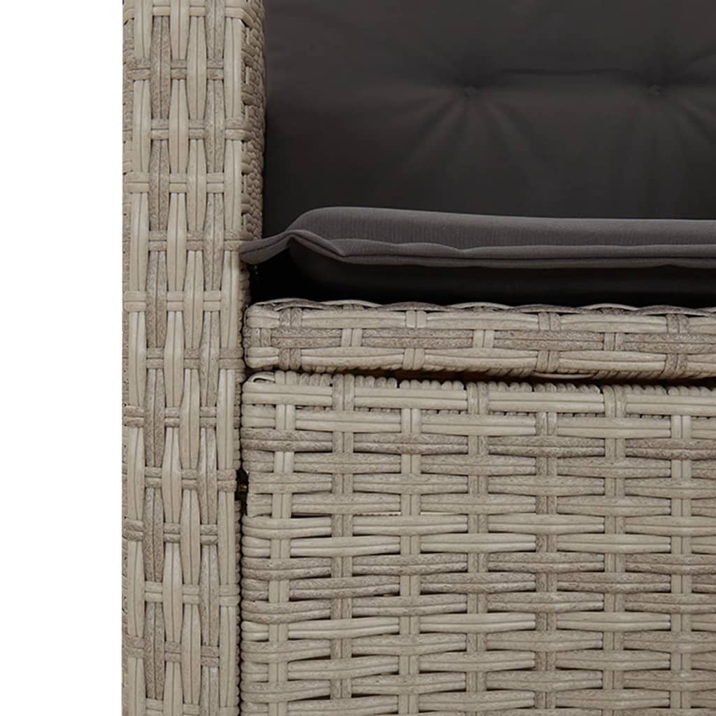 5-delige Tuinset met kussens poly rattan lichtgrijs is nu te koop bij PeponiXL, paradijselijk wonen!