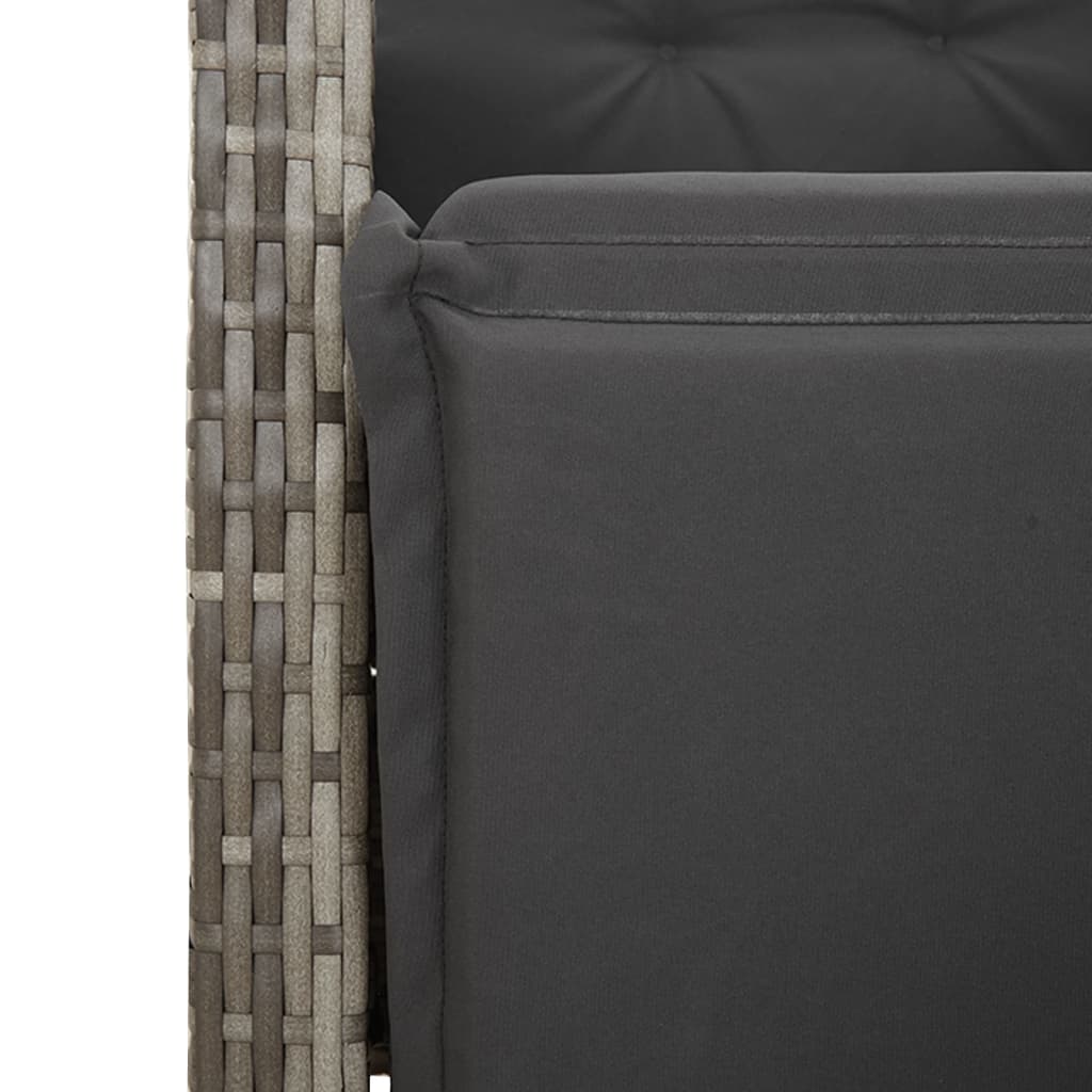 5-delige Tuinset met kussens poly rattan grijs is nu te koop bij PeponiXL, paradijselijk wonen!