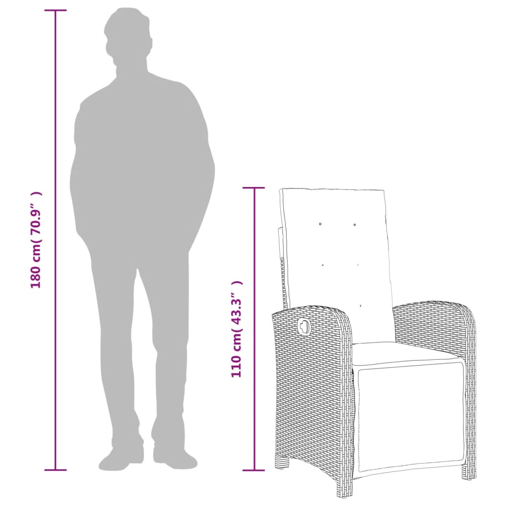 7-delige Tuinset met kussens poly rattan grijs is nu te koop bij PeponiXL, paradijselijk wonen!