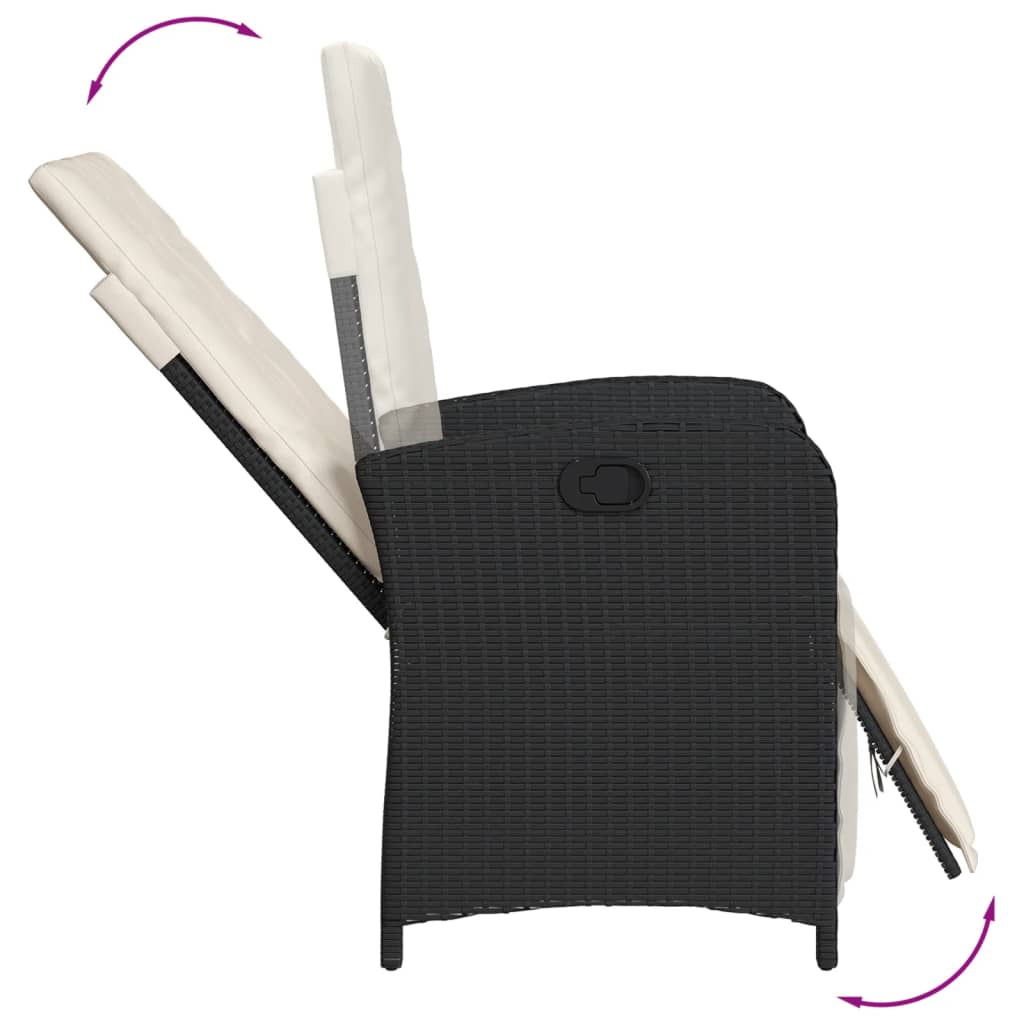5-delige Tuinset met kussens poly rattan zwart is nu te koop bij PeponiXL, paradijselijk wonen!