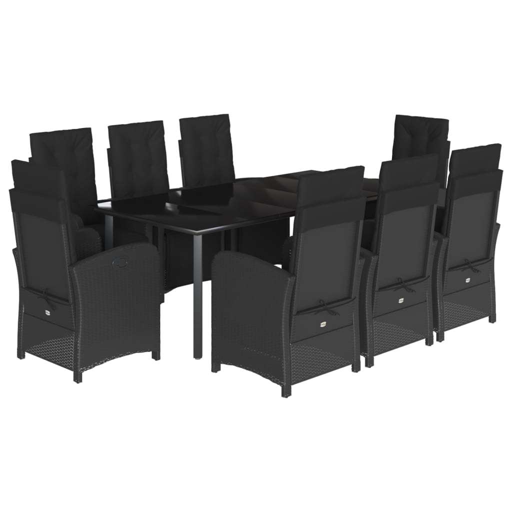 9-delige Tuinset poly rattan zwart is nu te koop bij PeponiXL, paradijselijk wonen!