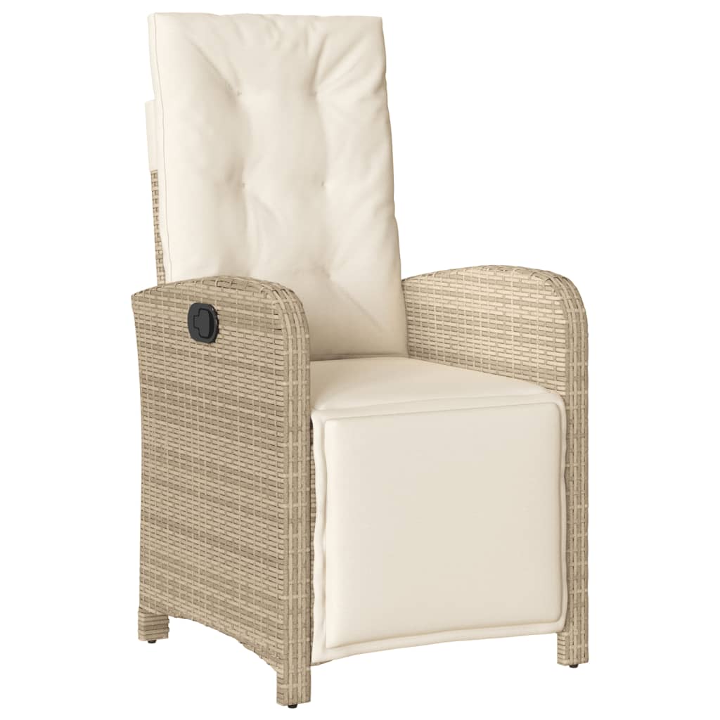 3-delige Bistroset met kussens poly rattan beige is nu te koop bij PeponiXL, paradijselijk wonen!