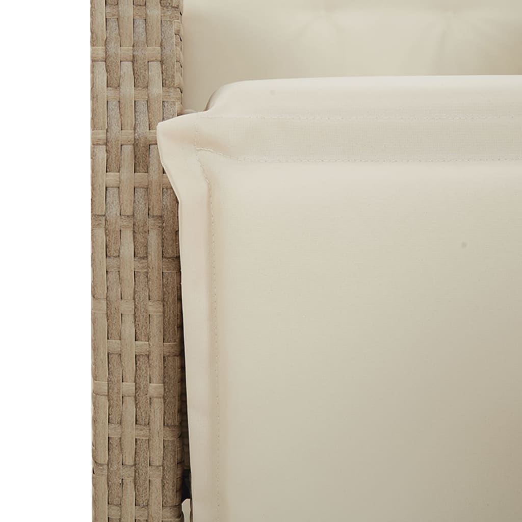 5-delige Tuinset met kussens poly rattan beige is nu te koop bij PeponiXL, paradijselijk wonen!
