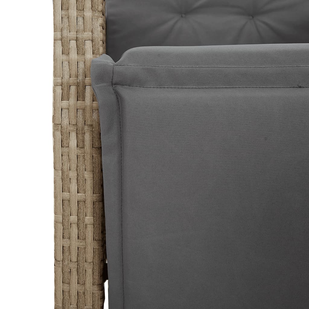 5-delige Tuinset met kussens poly rattan beige is nu te koop bij PeponiXL, paradijselijk wonen!
