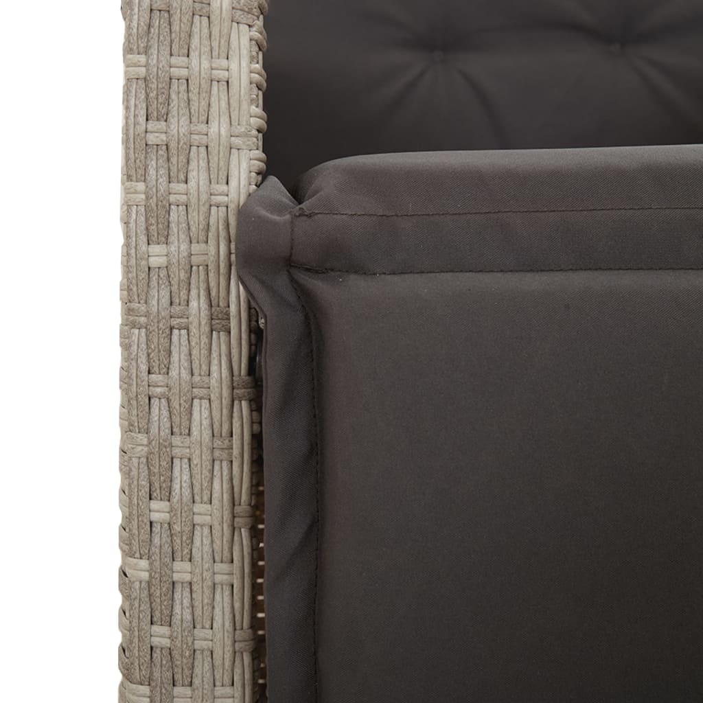 7-delige Tuinset met kussens poly rattan grijs is nu te koop bij PeponiXL, paradijselijk wonen!