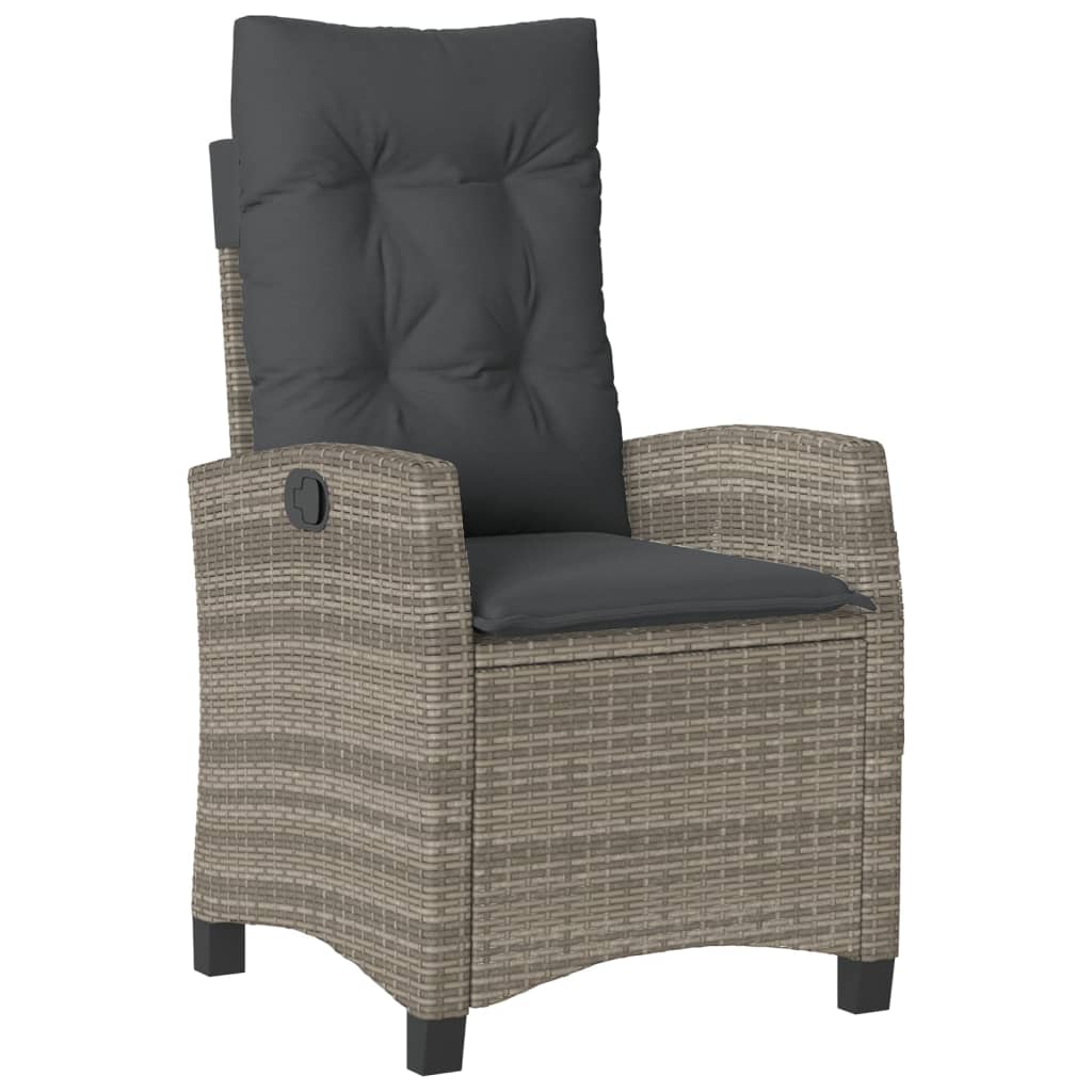 5-delige Tuinset met kussens poly rattan grijs is nu te koop bij PeponiXL, paradijselijk wonen!