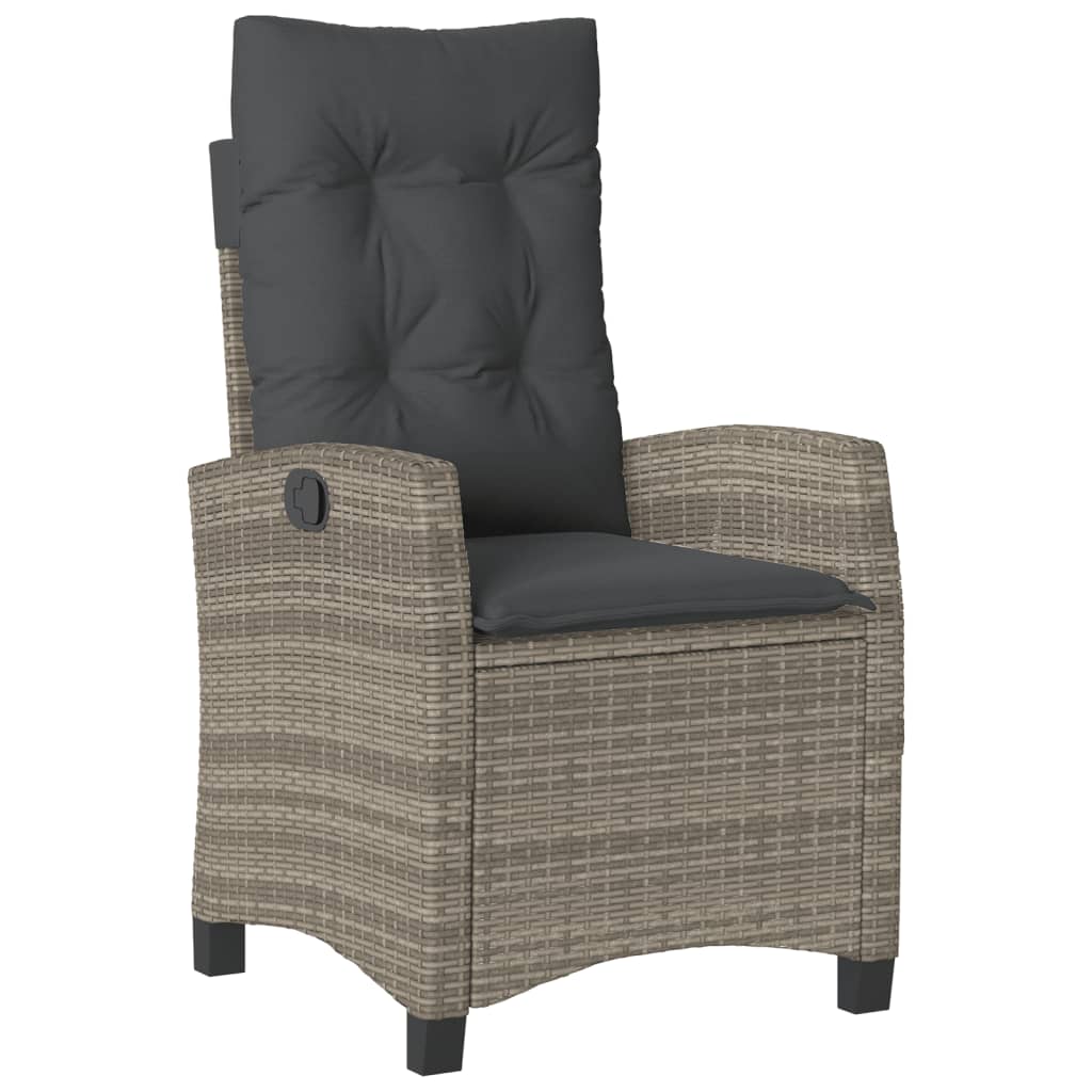 3-delige Tuinset met kussens poly rattan grijs is nu te koop bij PeponiXL, paradijselijk wonen!