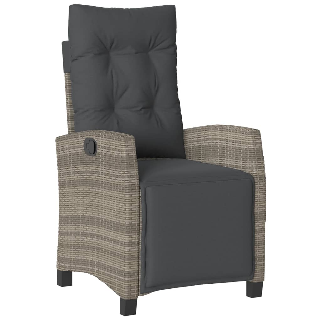5-delige Tuinset met kussens poly rattan grijs is nu te koop bij PeponiXL, paradijselijk wonen!
