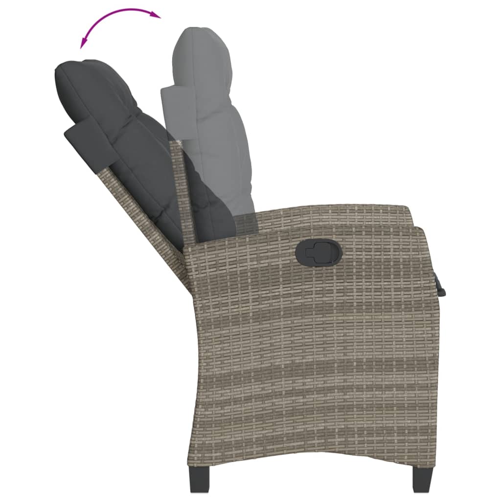 7-delige Tuinset met kussens poly rattan grijs is nu te koop bij PeponiXL, paradijselijk wonen!
