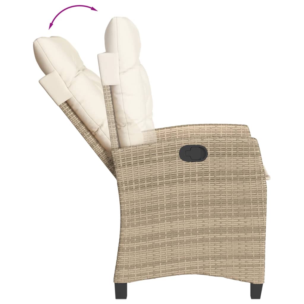 5-delige Tuinset met kussens poly rattan beige is nu te koop bij PeponiXL, paradijselijk wonen!