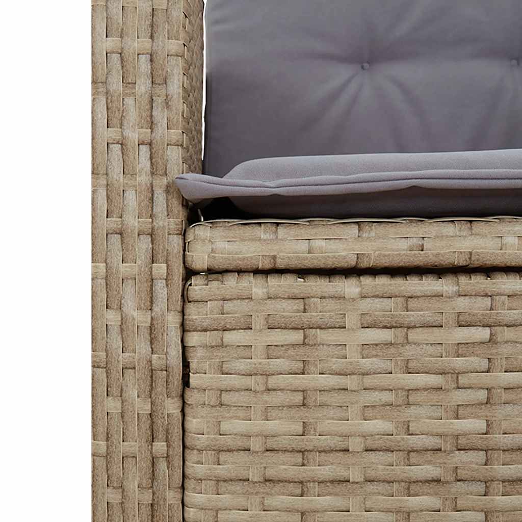 9-delige Tuinset met kussens poly rattan gemengd beige is nu te koop bij PeponiXL, paradijselijk wonen!