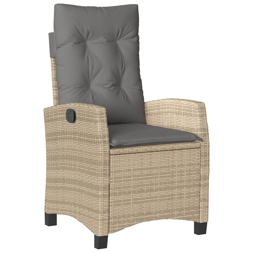 3-delige Tuinset met kussens poly rattan gemengd beige is nu te koop bij PeponiXL, paradijselijk wonen!