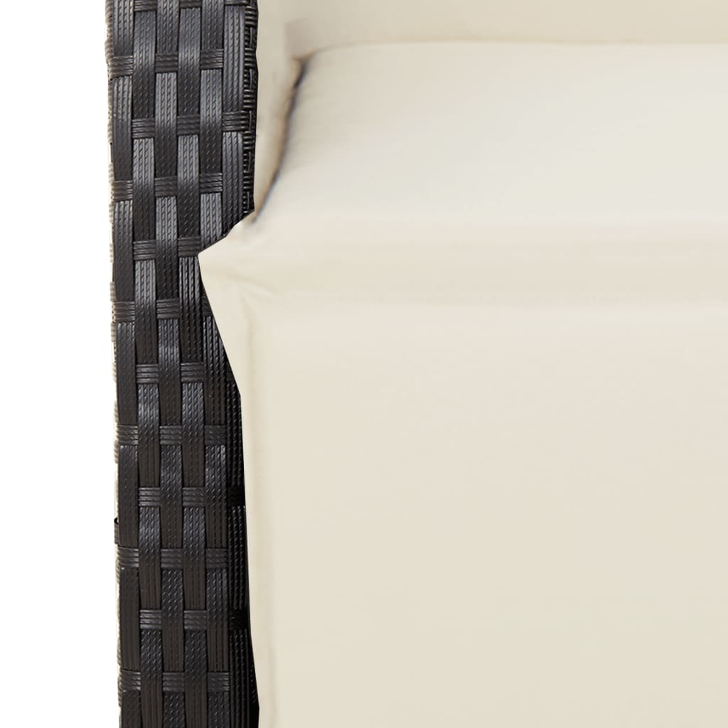 7-delige Tuinset met kussens poly rattan zwart is nu te koop bij PeponiXL, paradijselijk wonen!