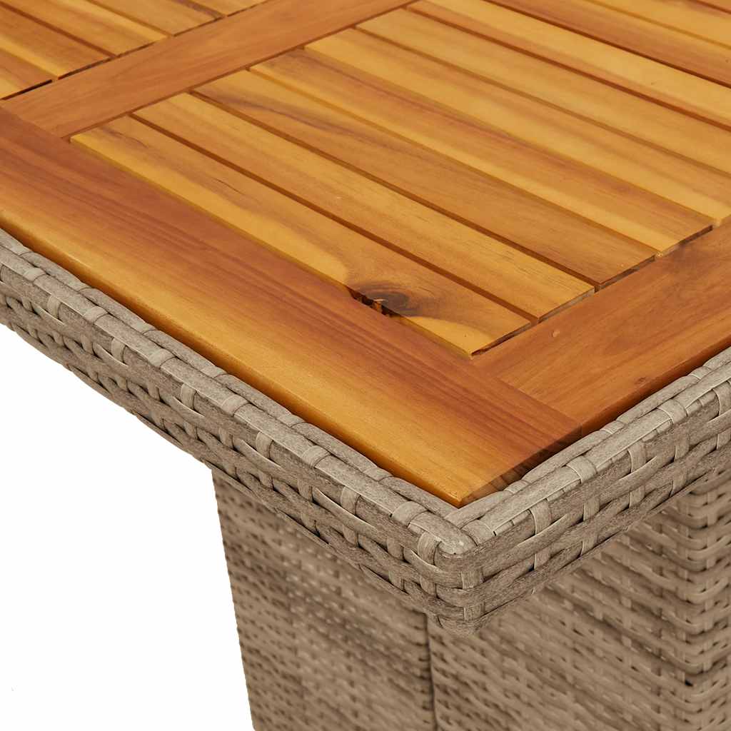 9-delige Tuinset met kussens poly rattan gemengd beige is nu te koop bij PeponiXL, paradijselijk wonen!