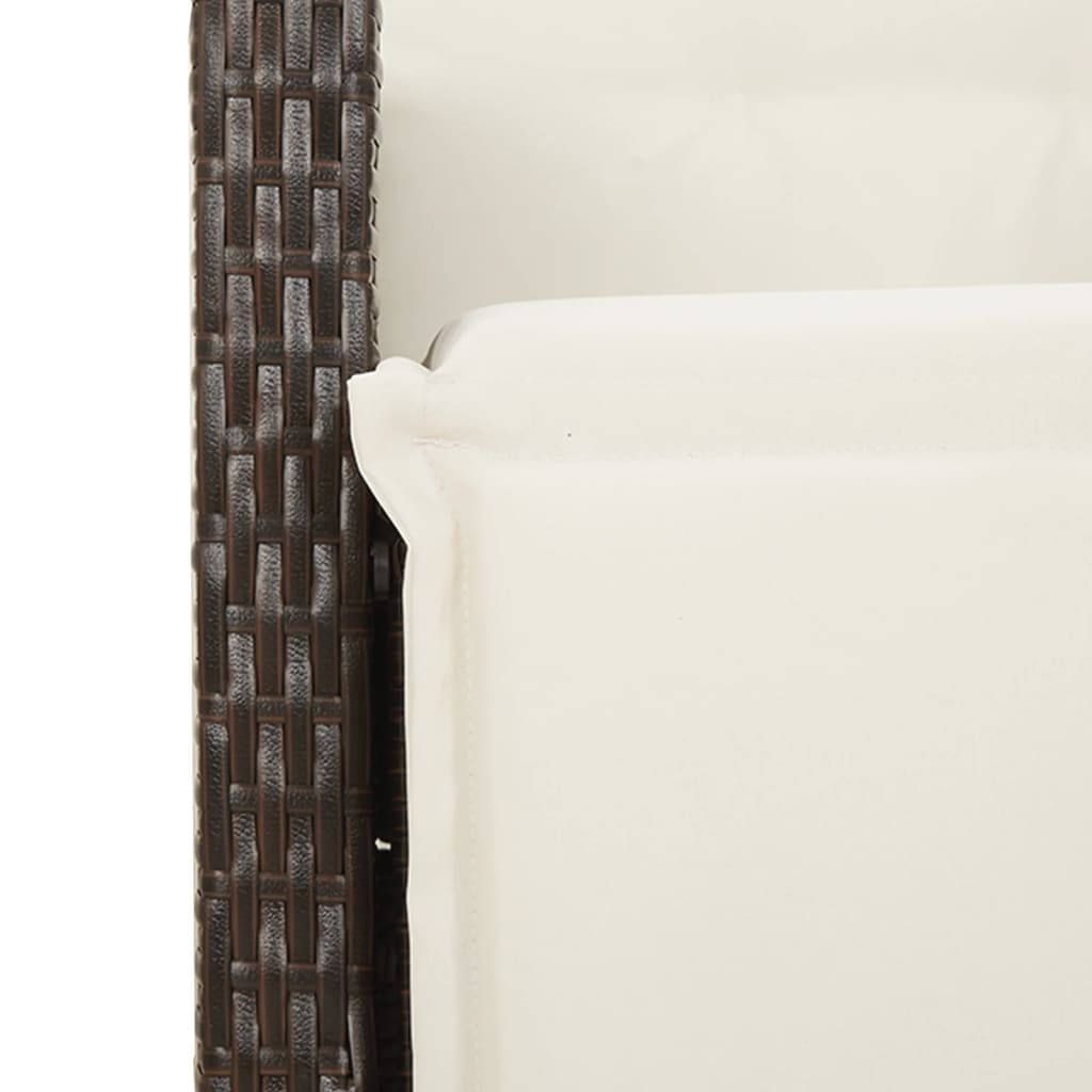 5-delige Tuinset met kussens poly rattan bruin is nu te koop bij PeponiXL, paradijselijk wonen!