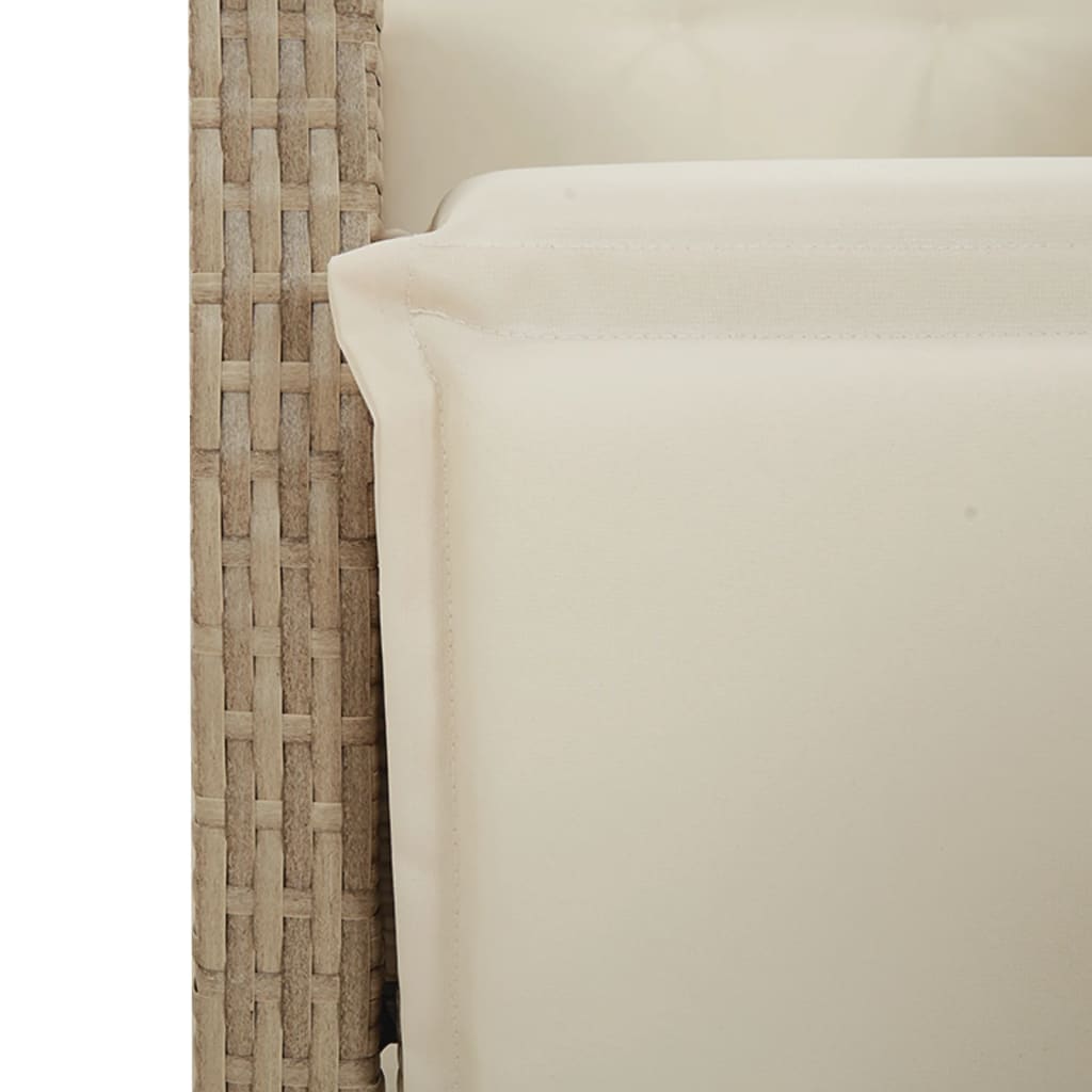 5-delige Tuinset met kussens poly rattan beige is nu te koop bij PeponiXL, paradijselijk wonen!