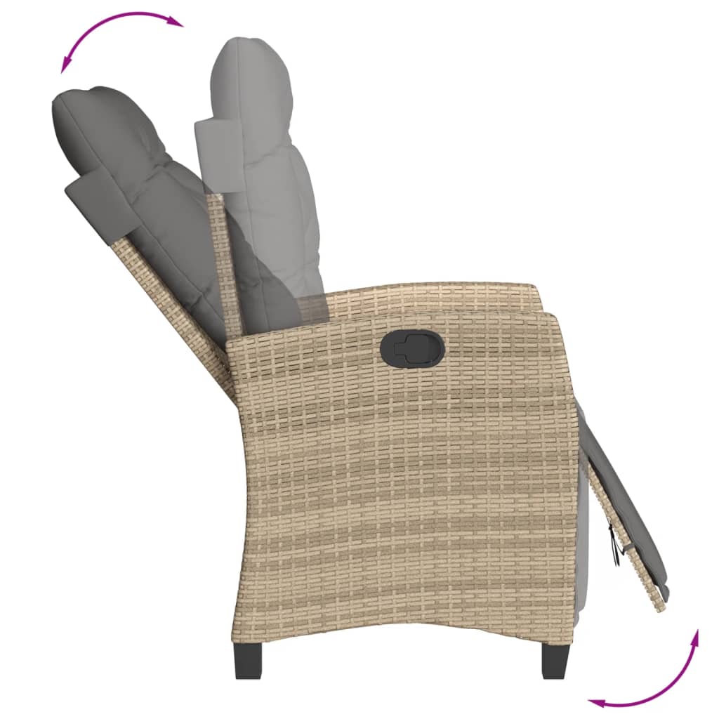 5-delige Tuinset met kussens poly rattan gemengd beige is nu te koop bij PeponiXL, paradijselijk wonen!