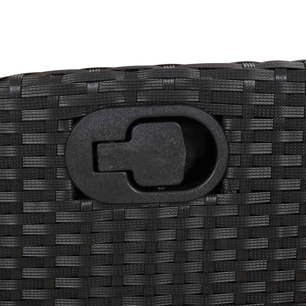 9-delige Tuinset poly rattan zwart is nu te koop bij PeponiXL, paradijselijk wonen!