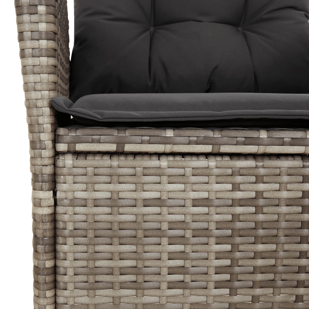 9-delige Tuinset met kussens poly rattan grijs is nu te koop bij PeponiXL, paradijselijk wonen!