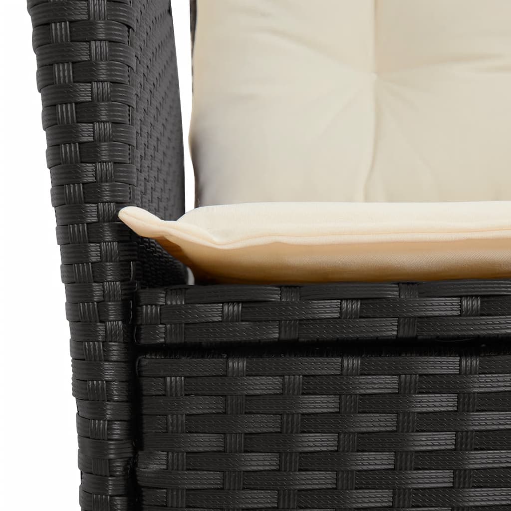 5-delige Tuinset met kussens poly rattan zwart is nu te koop bij PeponiXL, paradijselijk wonen!