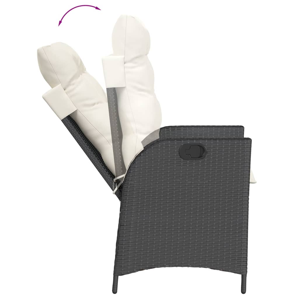 7-delige Tuinset met kussens poly rattan zwart is nu te koop bij PeponiXL, paradijselijk wonen!