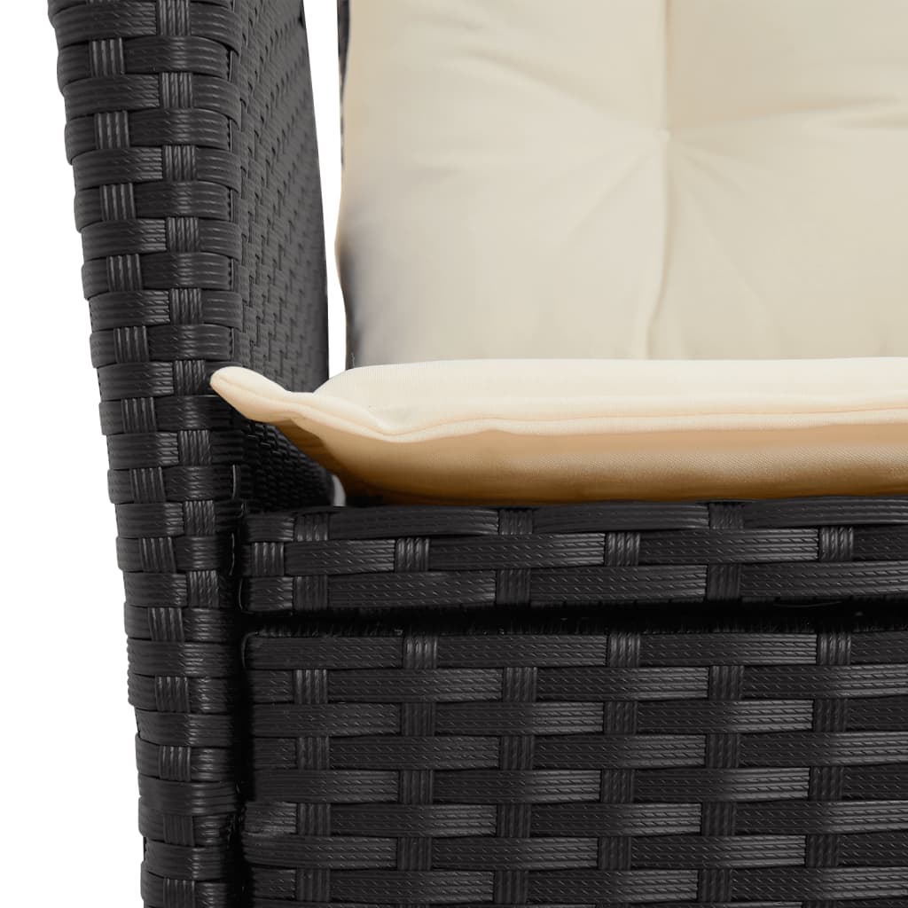 7-delige Tuinset met kussens poly rattan zwart is nu te koop bij PeponiXL, paradijselijk wonen!