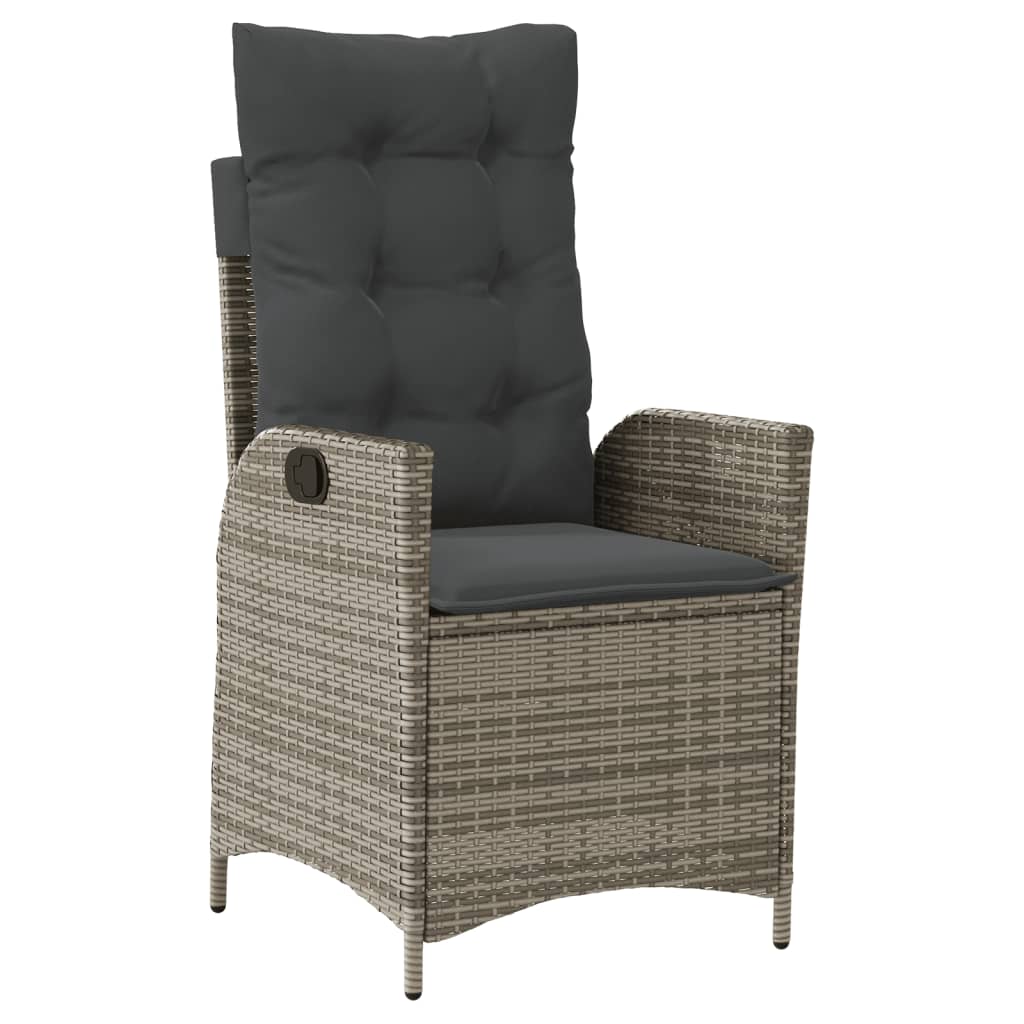 9-delige Tuinset met kussens poly rattan grijs is nu te koop bij PeponiXL, paradijselijk wonen!