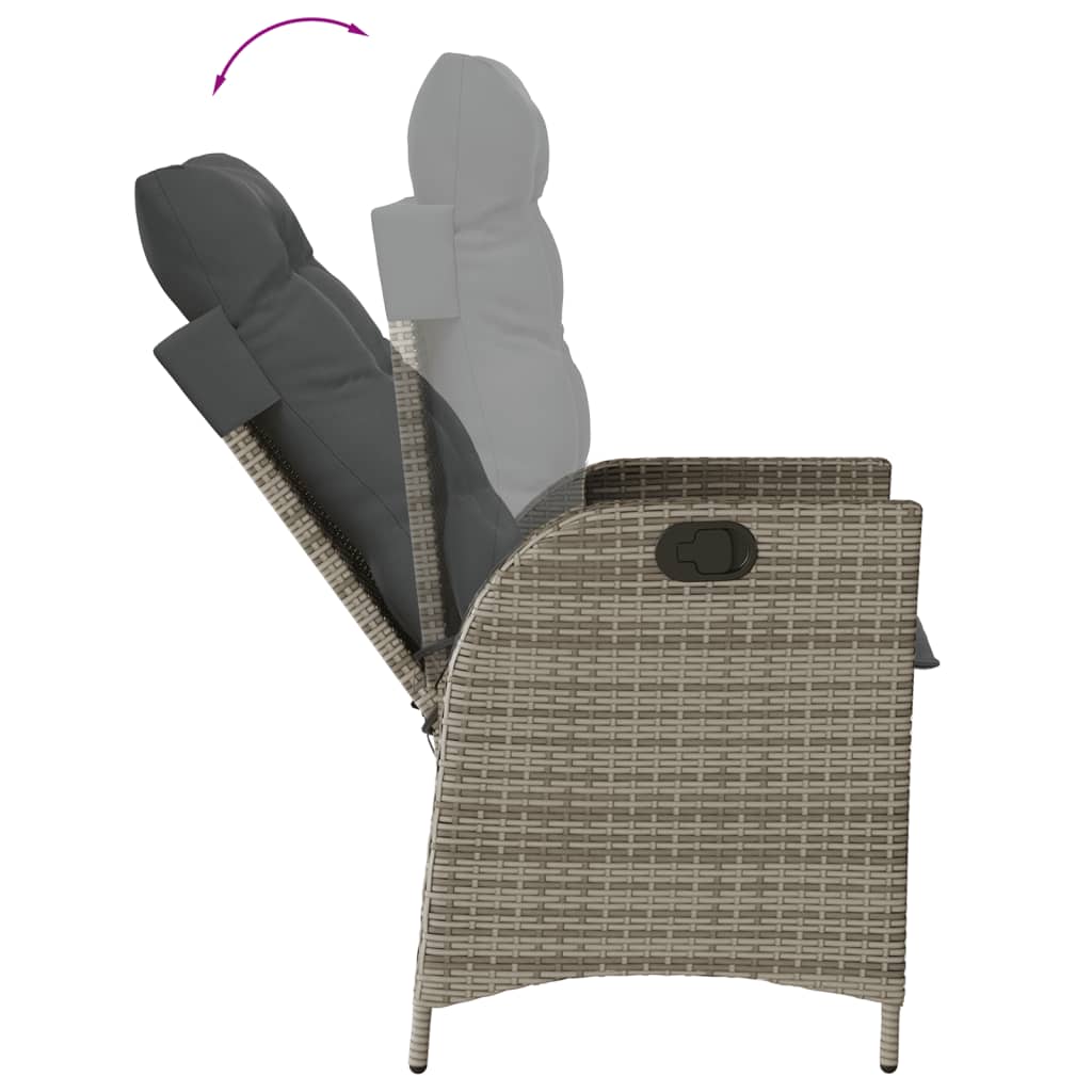 9-delige Tuinset met kussens poly rattan grijs is nu te koop bij PeponiXL, paradijselijk wonen!