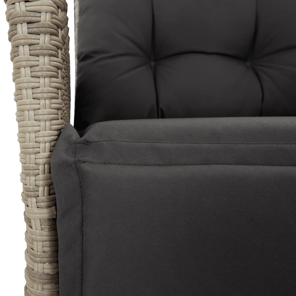 9-delige Tuinset met kussens poly rattan lichtgrijs is nu te koop bij PeponiXL, paradijselijk wonen!