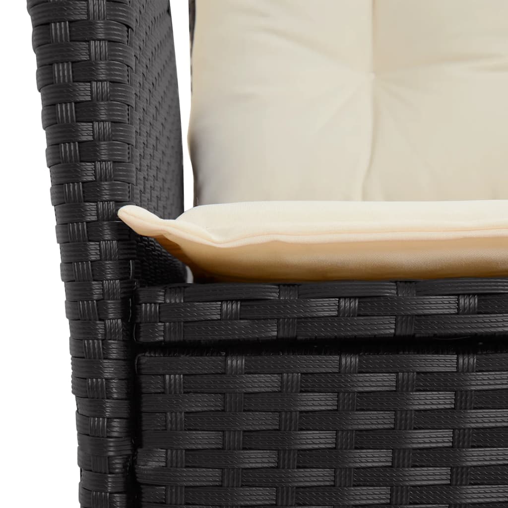 7-delige Tuinset met kussens poly rattan zwart is nu te koop bij PeponiXL, paradijselijk wonen!