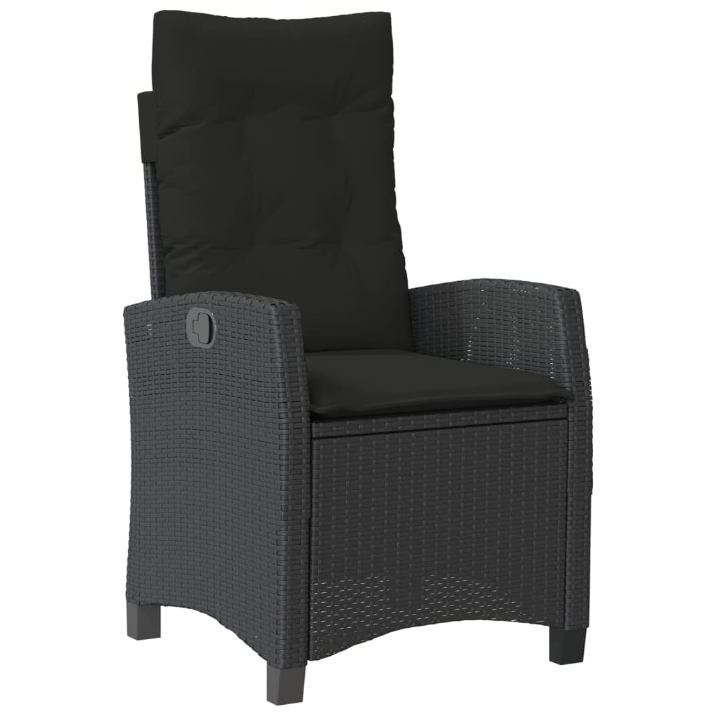 3-delige Tuinset met kussens poly rattan zwart is nu te koop bij PeponiXL, paradijselijk wonen!