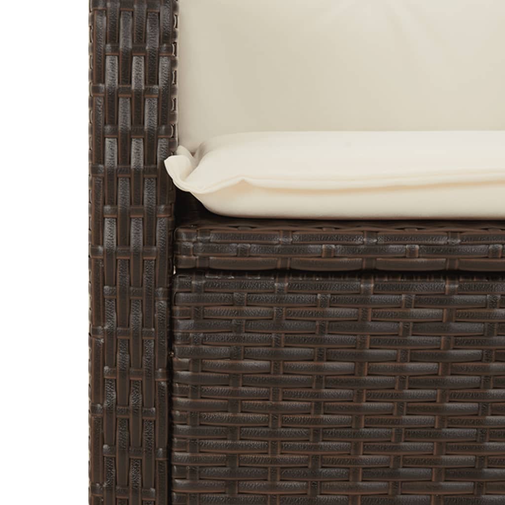 3-delige Tuinset met kussens poly rattan bruin is nu te koop bij PeponiXL, paradijselijk wonen!