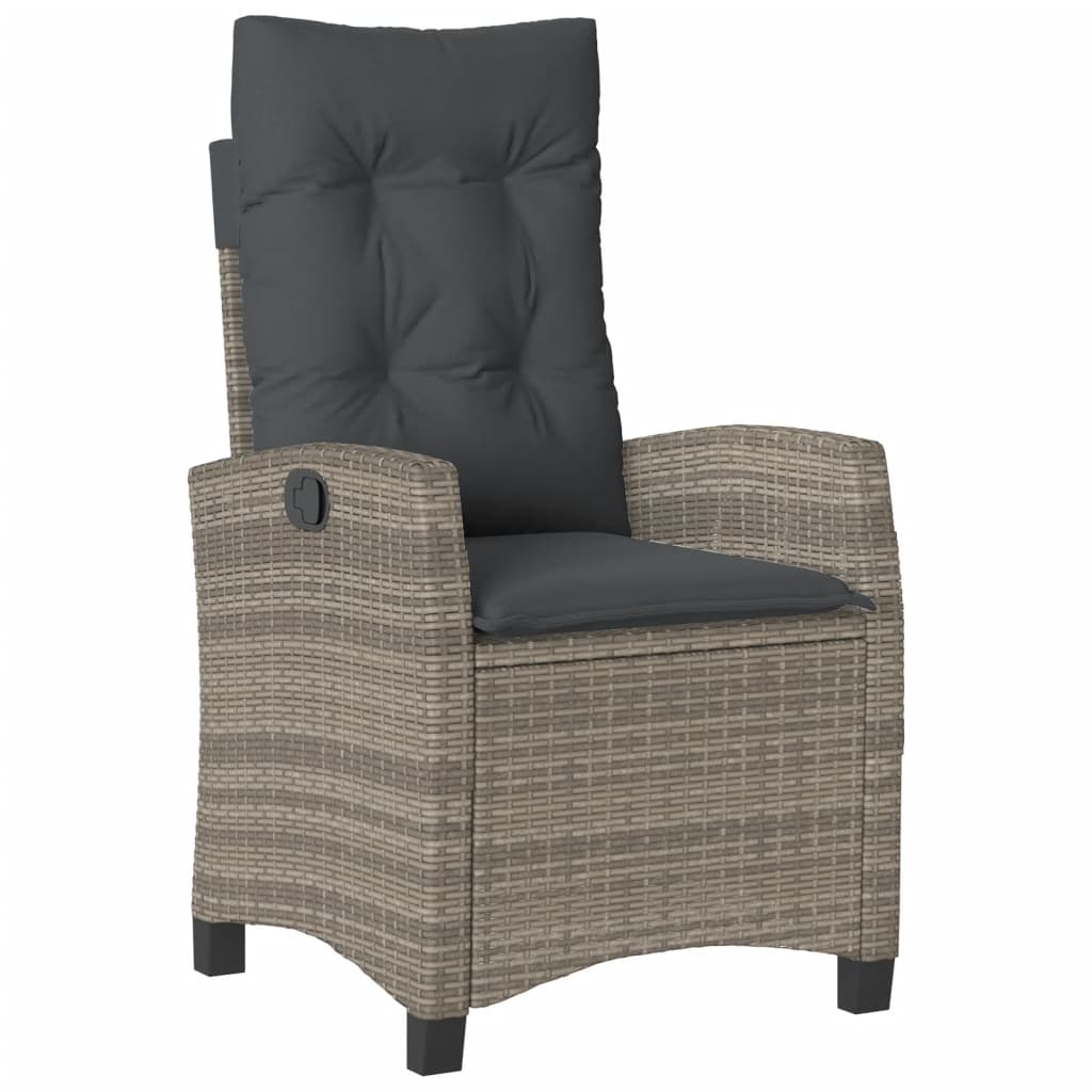 5-delige Tuinset met kussens poly rattan grijs is nu te koop bij PeponiXL, paradijselijk wonen!