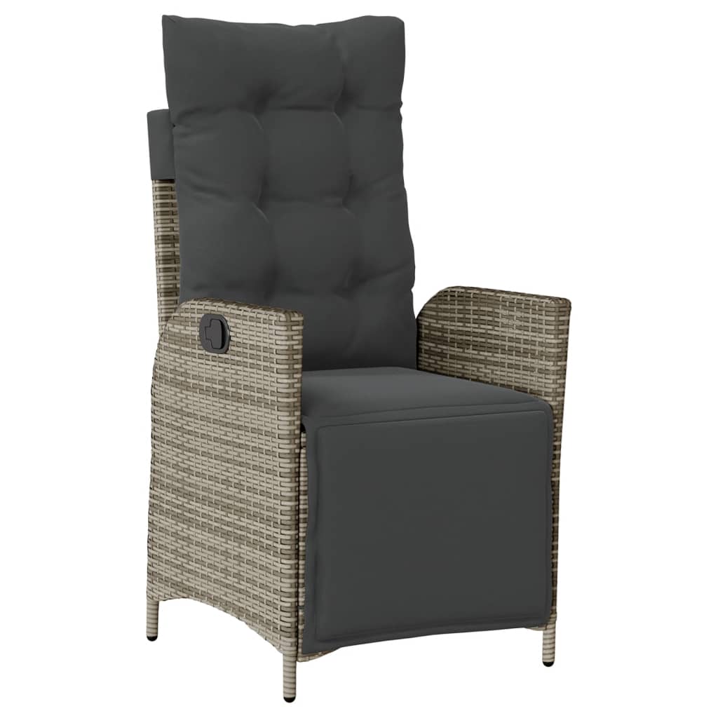 9-delige Tuinset met kussens poly rattan grijs is nu te koop bij PeponiXL, paradijselijk wonen!