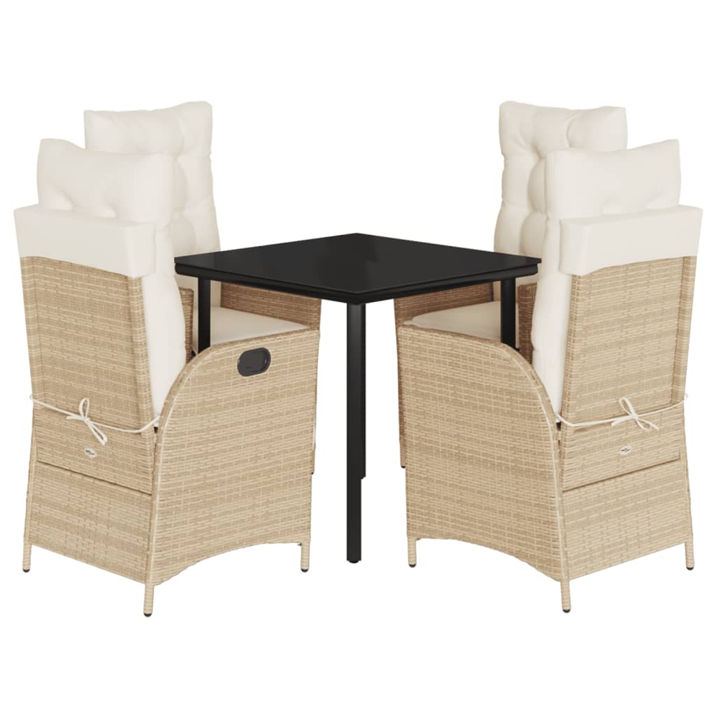 5-delige Tuinset met kussens poly rattan beige is nu te koop bij PeponiXL, paradijselijk wonen!