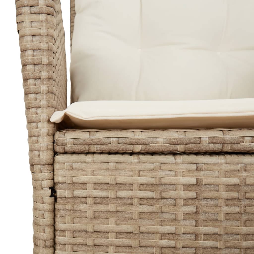 7-delige Tuinset met kussens poly rattan beige is nu te koop bij PeponiXL, paradijselijk wonen!