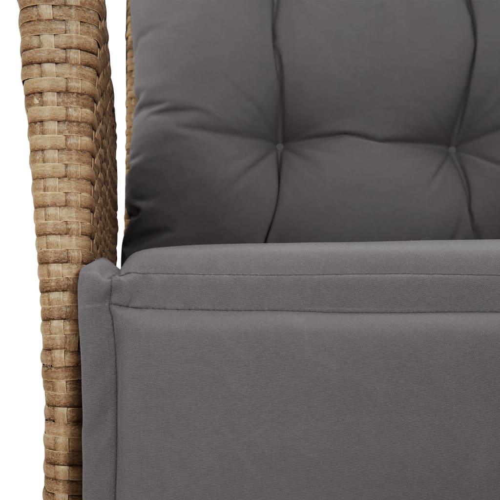 7-delige Tuinset met kussens poly rattan beige is nu te koop bij PeponiXL, paradijselijk wonen!