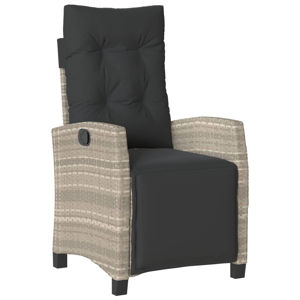 5-delige Tuinset met kussens poly rattan lichtgrijs is nu te koop bij PeponiXL, paradijselijk wonen!