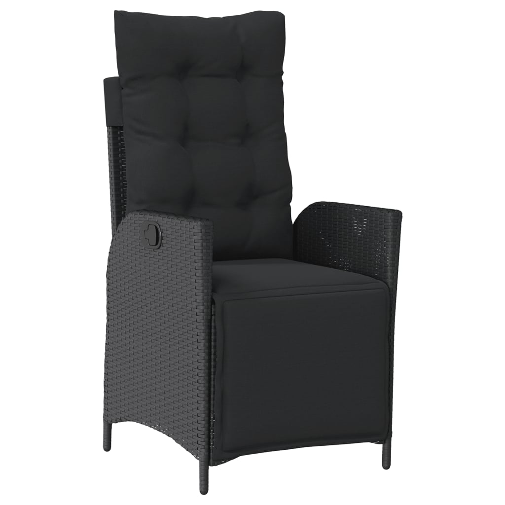 5-delige Tuinset met kussens poly rattan zwart is nu te koop bij PeponiXL, paradijselijk wonen!