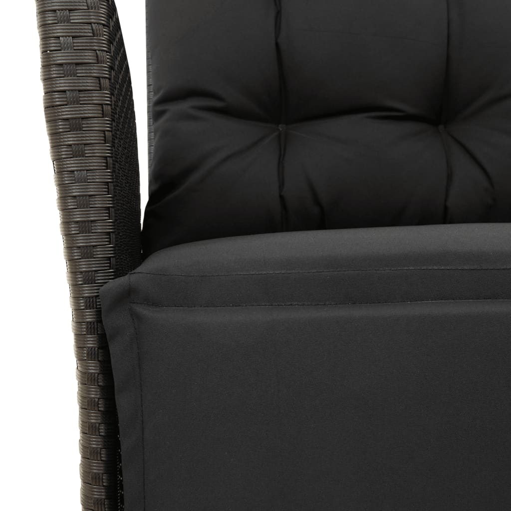 7-delige Tuinset met kussens poly rattan zwart is nu te koop bij PeponiXL, paradijselijk wonen!