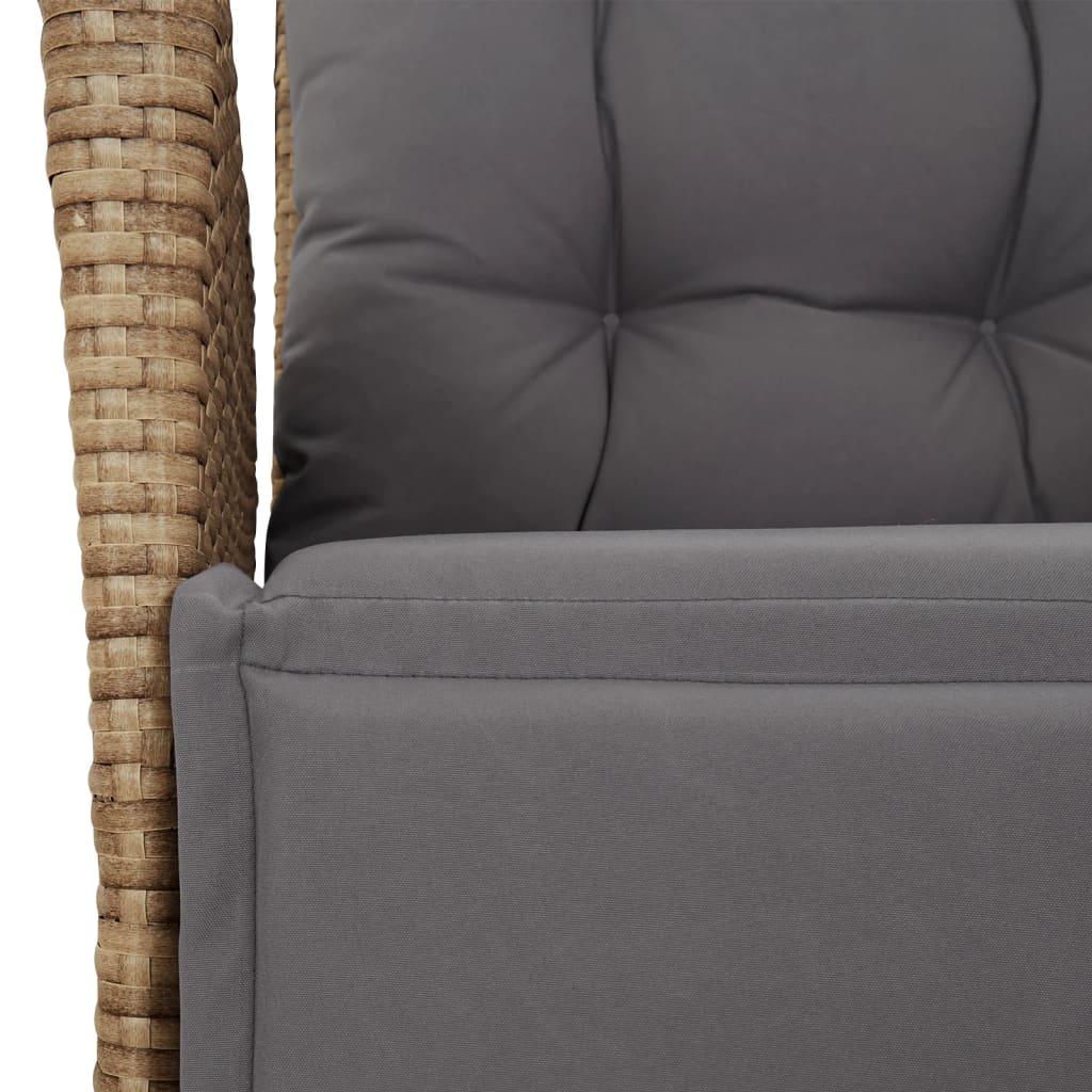 7-delige Tuinset met kussens poly rattan gemengd beige is nu te koop bij PeponiXL, paradijselijk wonen!
