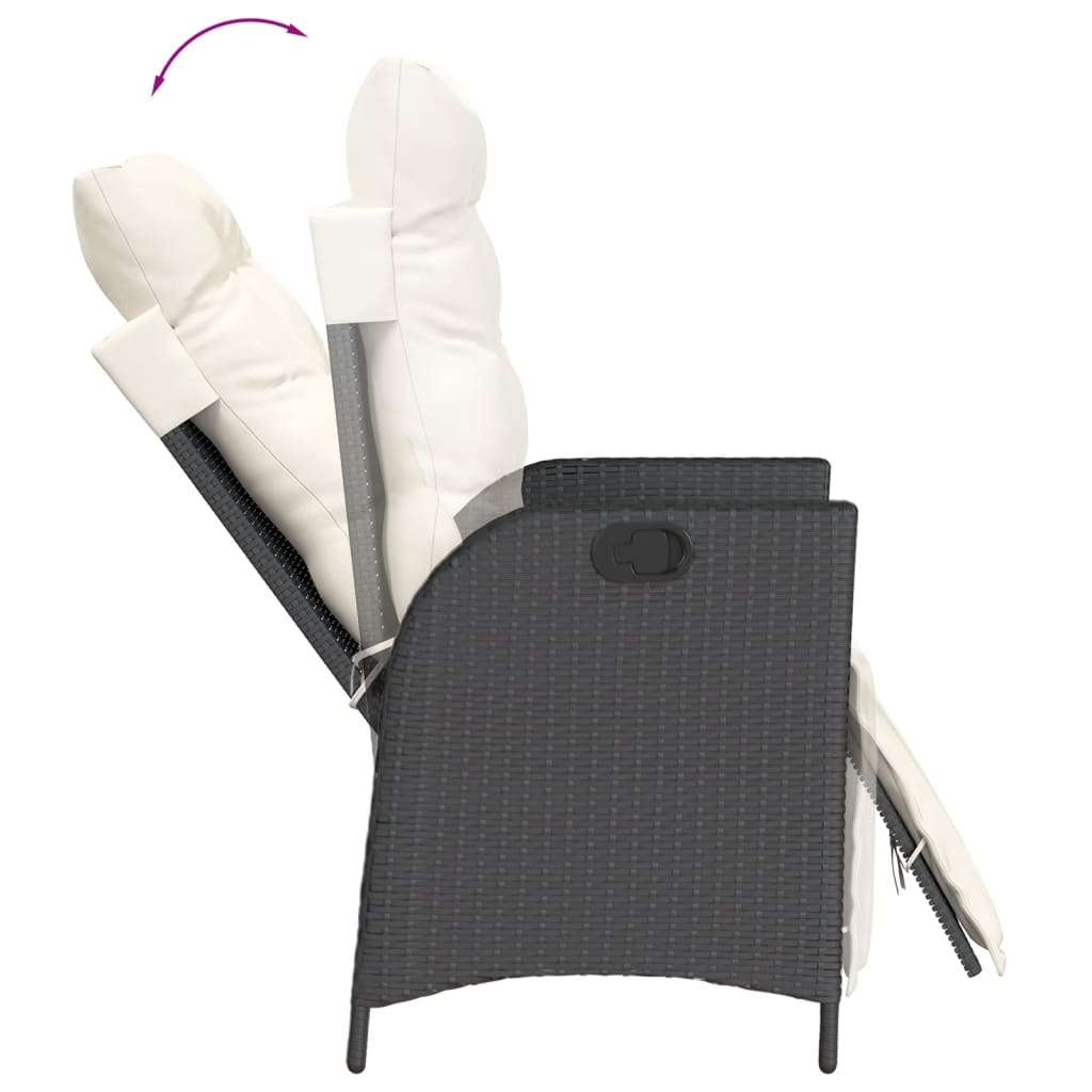 5-delige Tuinset met kussens poly rattan zwart is nu te koop bij PeponiXL, paradijselijk wonen!