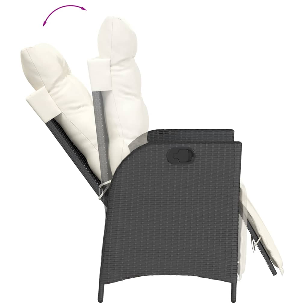 5-delige Tuinset met kussens poly rattan zwart is nu te koop bij PeponiXL, paradijselijk wonen!