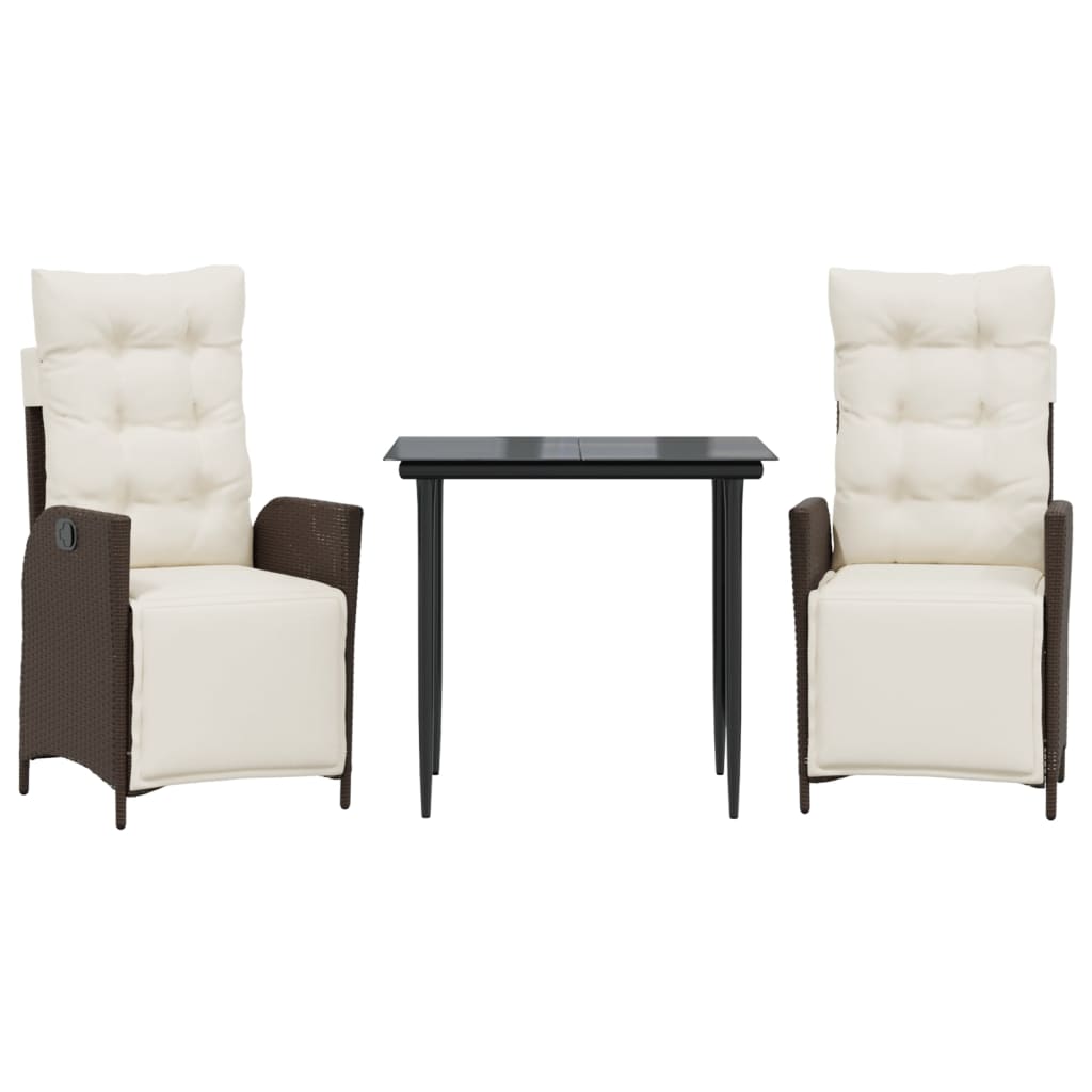 3-delige Tuinset met kussens poly rattan bruin is nu te koop bij PeponiXL, paradijselijk wonen!