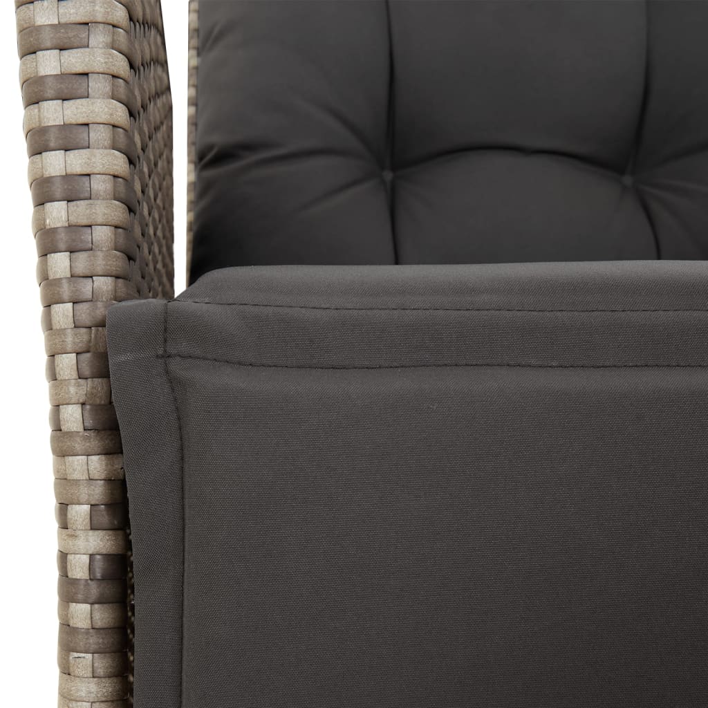 5-delige Tuinset met kussens poly rattan grijs is nu te koop bij PeponiXL, paradijselijk wonen!
