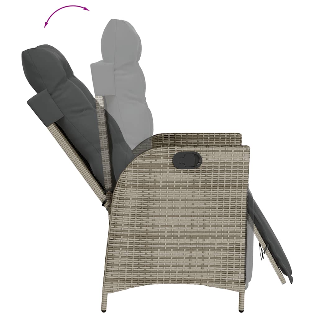 7-delige Tuinset met kussens poly rattan grijs is nu te koop bij PeponiXL, paradijselijk wonen!