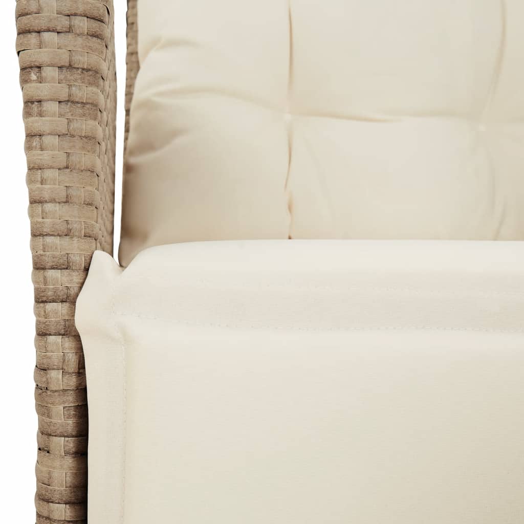 3-delige Tuinset met kussens poly rattan beige is nu te koop bij PeponiXL, paradijselijk wonen!