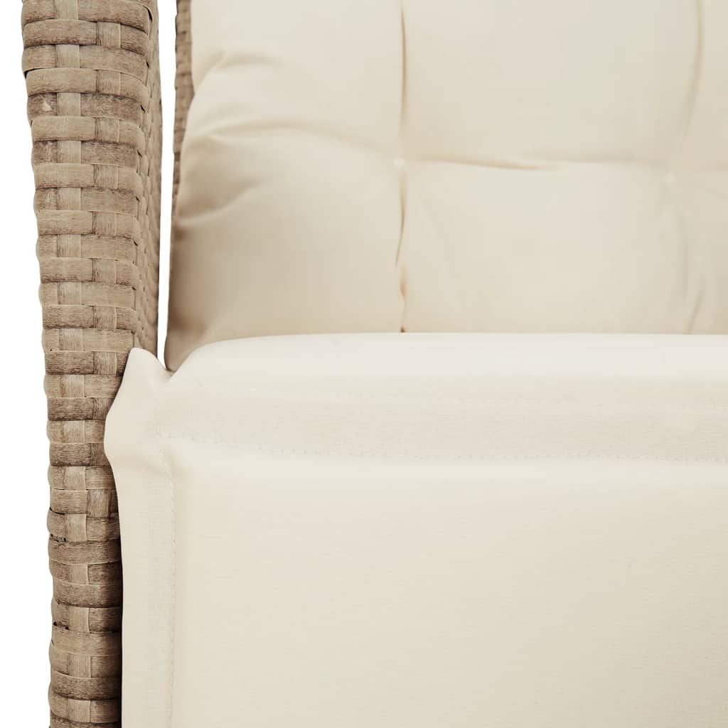 3-delige Tuinset met kussens poly rattan beige is nu te koop bij PeponiXL, paradijselijk wonen!